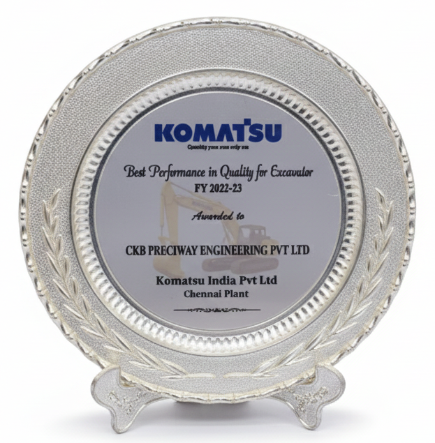 Best Performance in Quality for Excavator award